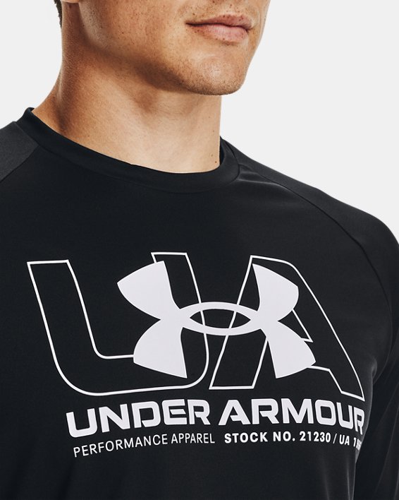 Men's UA Velocity 21230 T-Shirt, Black, pdpMainDesktop image number 3